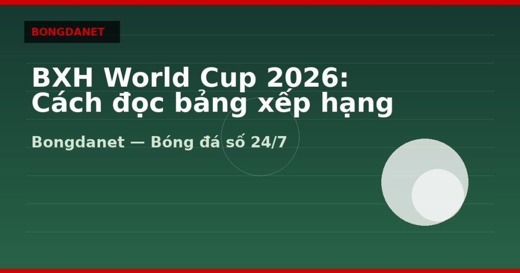 BXH World Cup 2026: Cách đọc bảng xếp hạng 12 bảng đấu — bxh world cup 2026 | Bongdalu